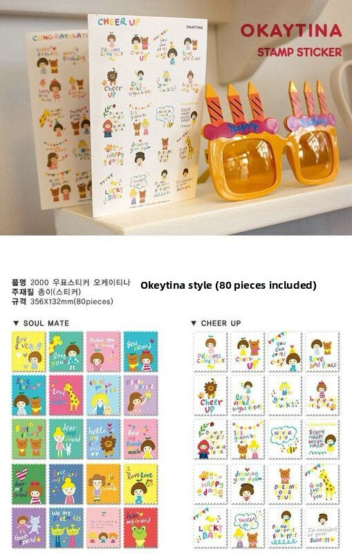 Cartoon Photo Album Handbook Stickers