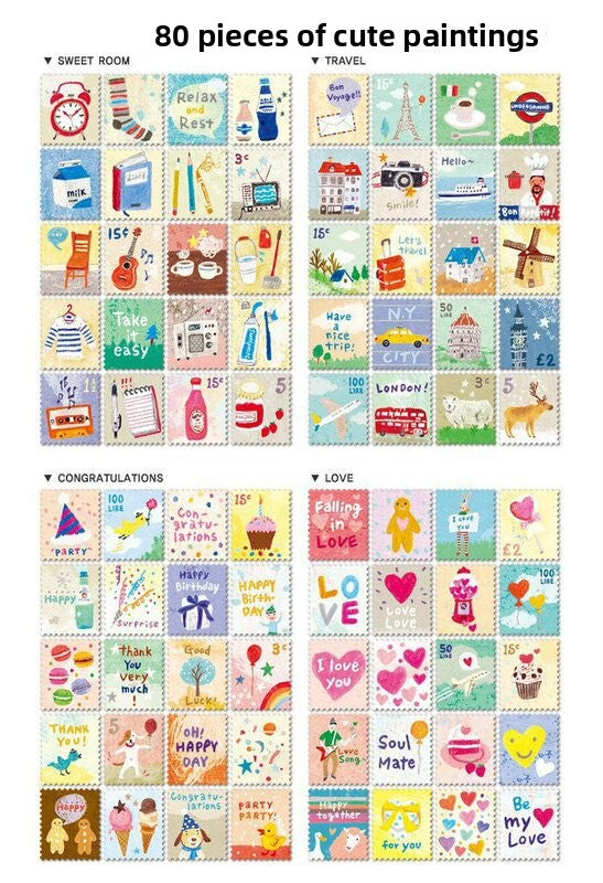 Cartoon Photo Album Handbook Stickers