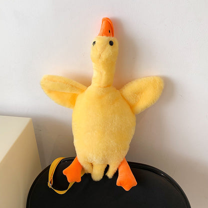 Cartoon Plush Duck Crossbody Bag