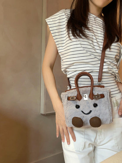 Cartoon plush handbag
