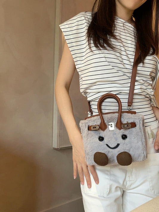 Cartoon plush handbag