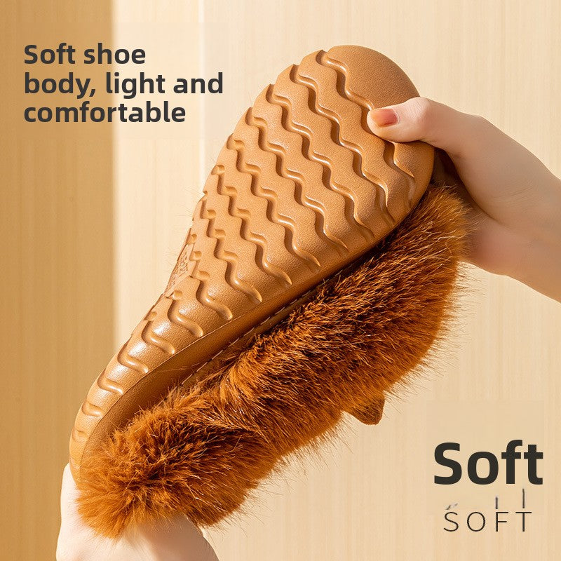 Cartoon Plush Home Slippers for Women