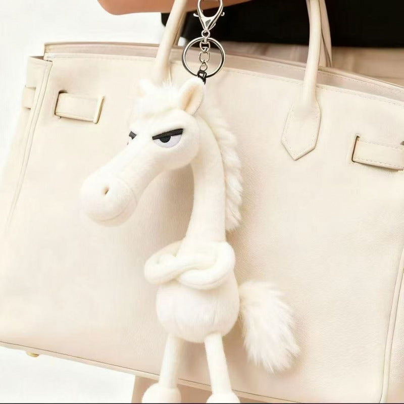 Cartoon Plush Horse Hanging Ornament