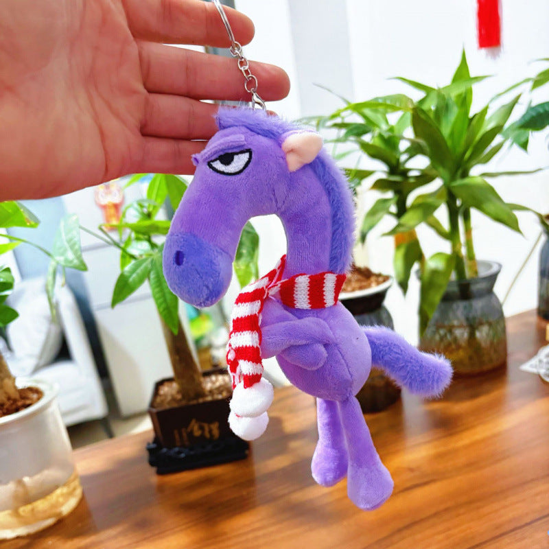 Cartoon Plush Horse Hanging Ornament