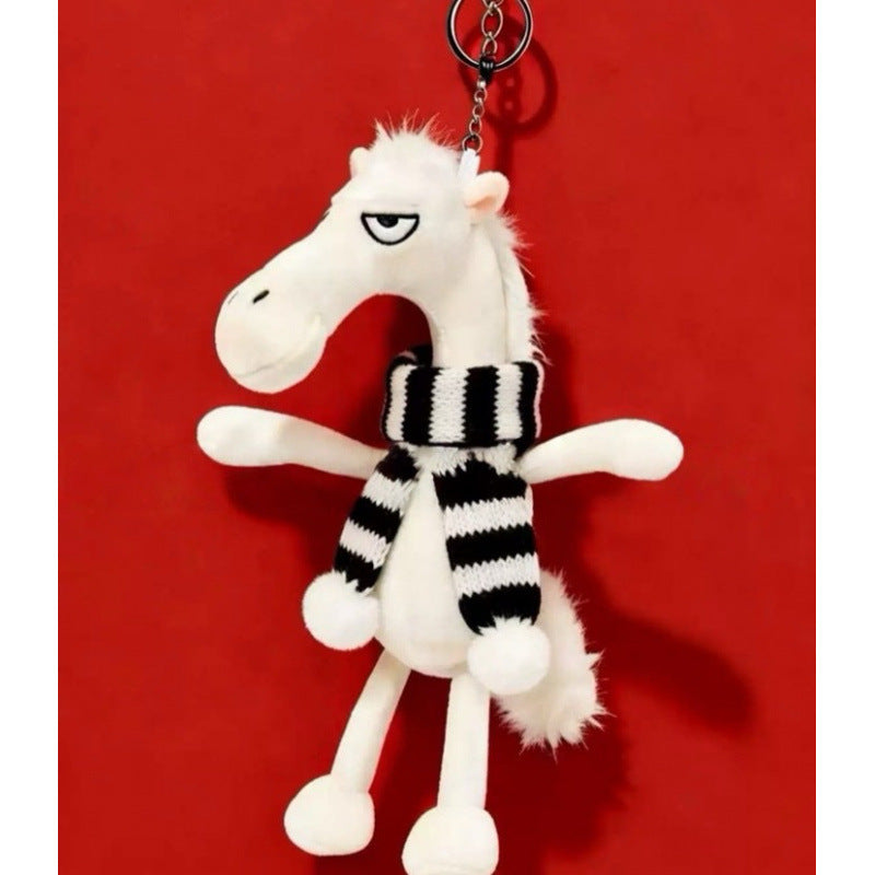 Cartoon Plush Horse Hanging Ornament