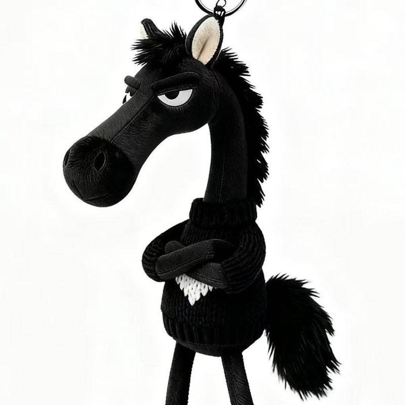 Cartoon Plush Horse Hanging Ornament
