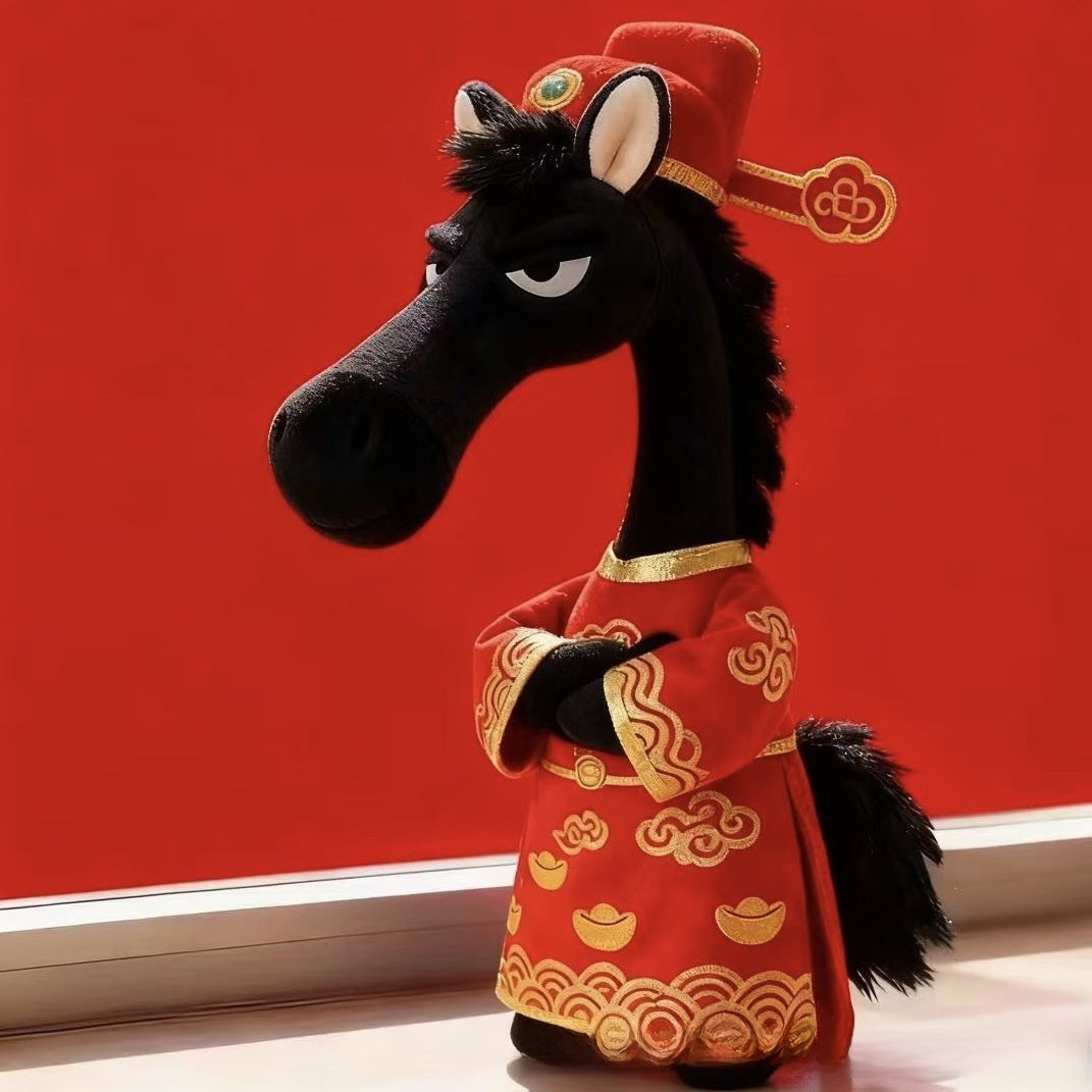 Cartoon Plush Horse Hanging Ornament