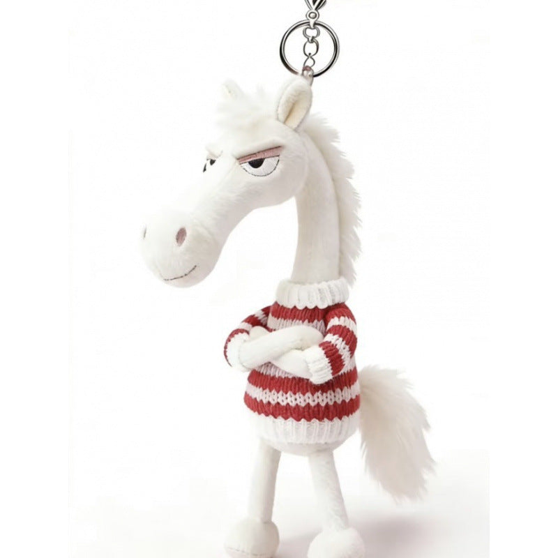 Cartoon Plush Horse Hanging Ornament