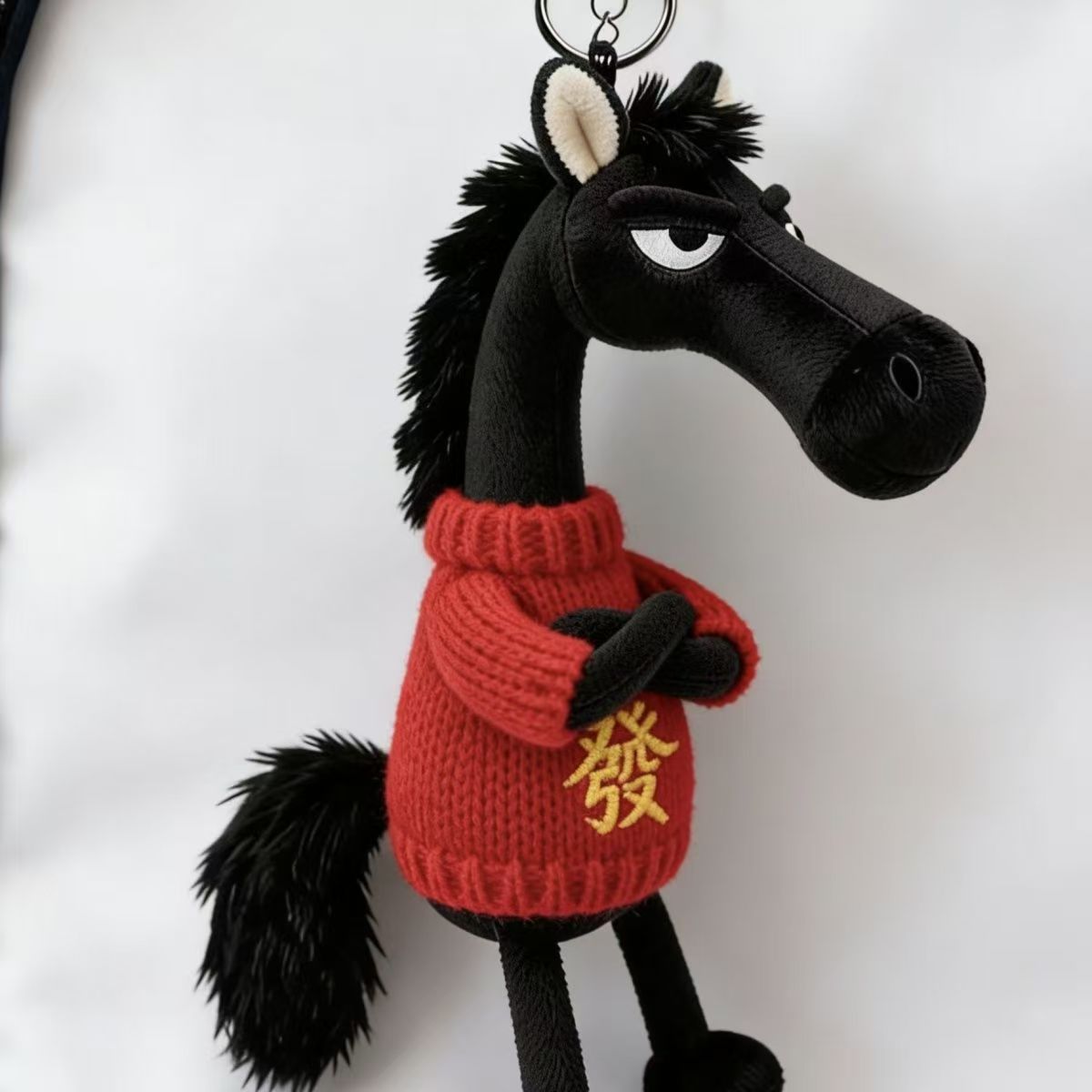 Cartoon Plush Horse Hanging Ornament