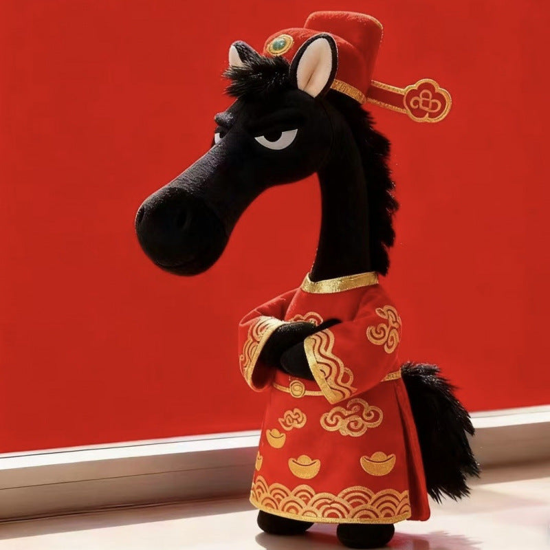 Cartoon Plush Horse Hanging Ornament