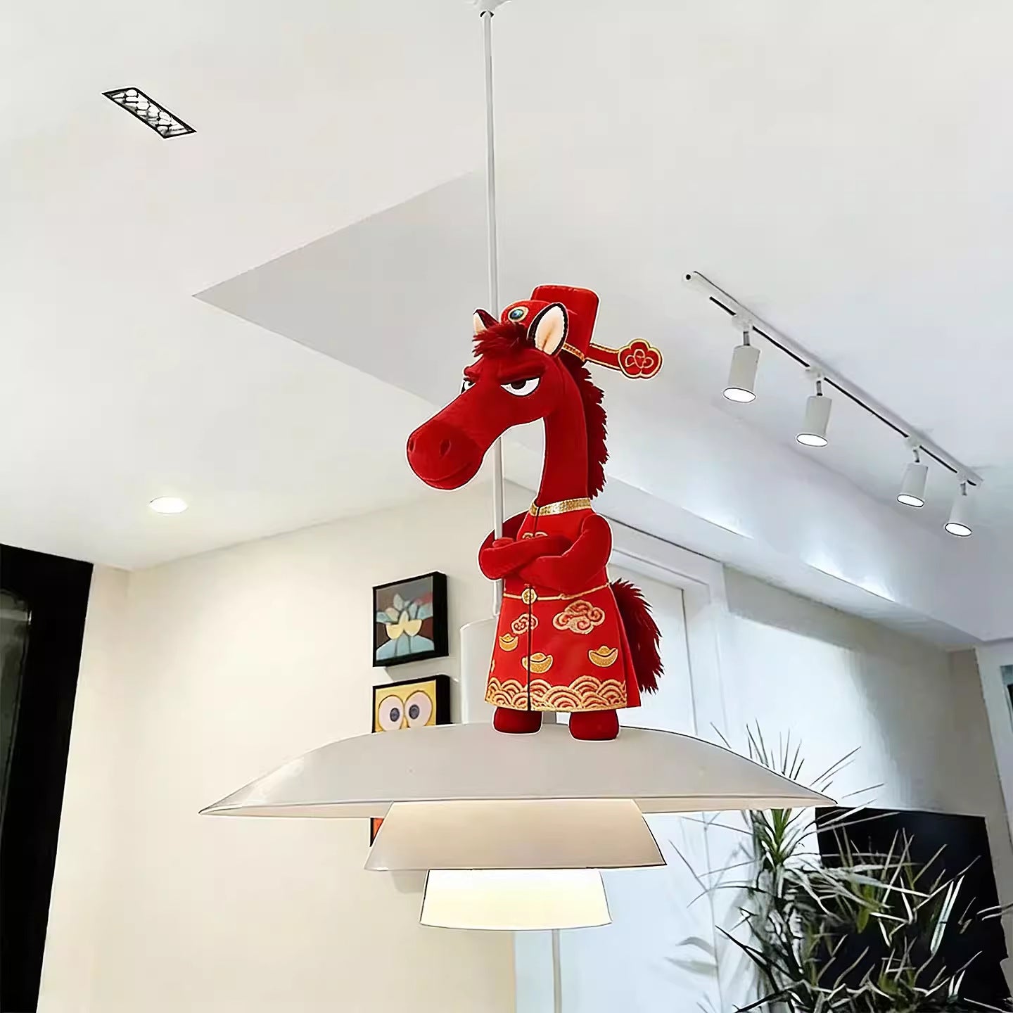 Cartoon Plush Horse Hanging Ornament