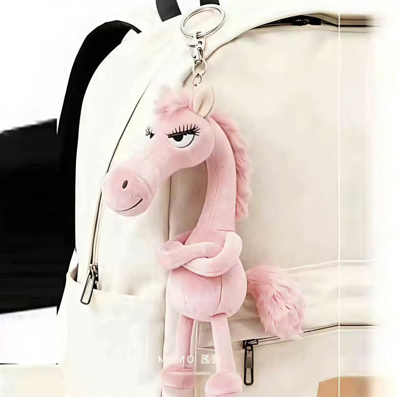 Cartoon Plush Horse Hanging Ornament
