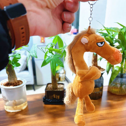 Cartoon Plush Horse Hanging Ornament