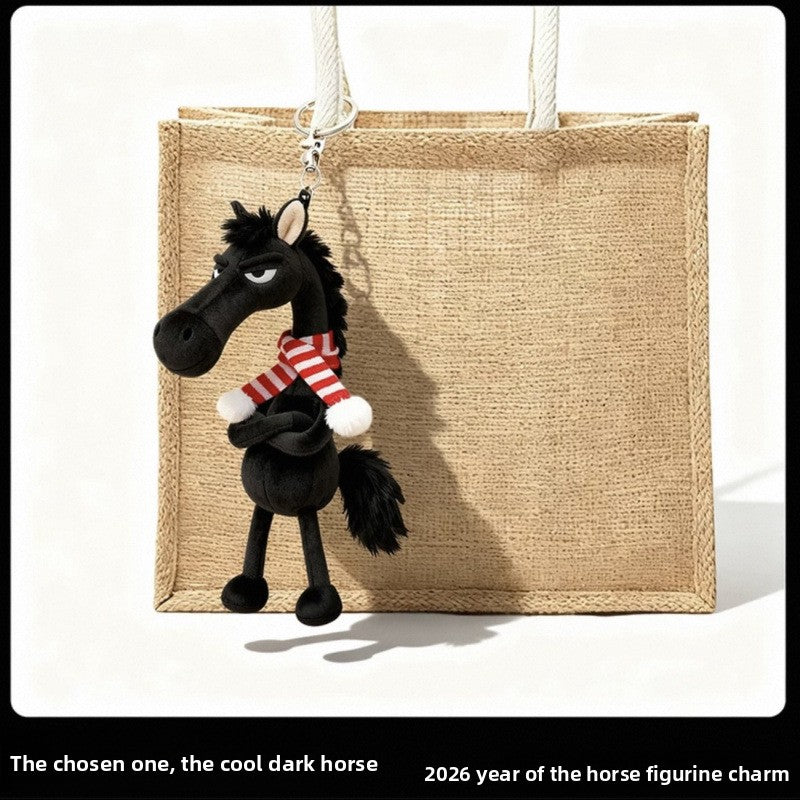 Cartoon Plush Horse Hanging Ornament