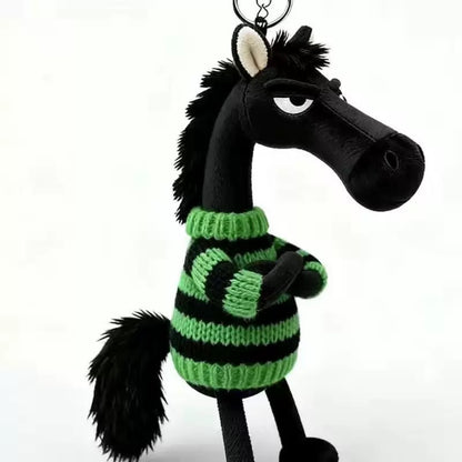 Cartoon Plush Horse Hanging Ornament