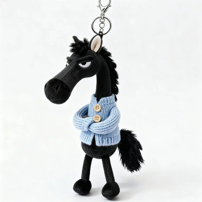 Cartoon Plush Horse Hanging Ornament