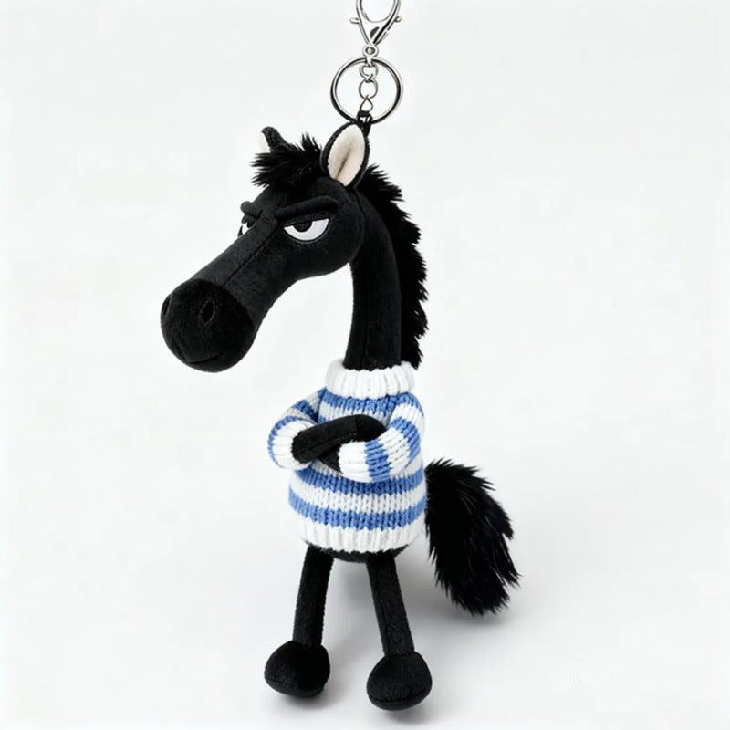 Cartoon Plush Horse Hanging Ornament