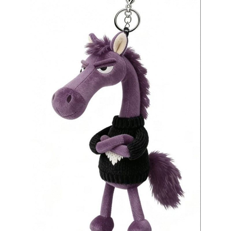 Cartoon Plush Horse Hanging Ornament