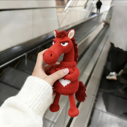 Cartoon Plush Horse Hanging Ornament