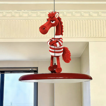 Cartoon Plush Horse Hanging Ornament