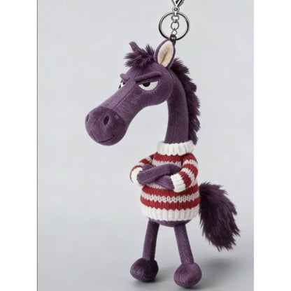 Cartoon Plush Horse Hanging Ornament