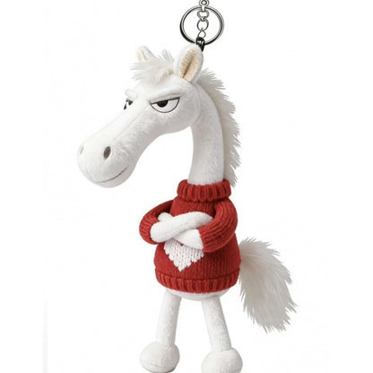 Cartoon Plush Horse Hanging Ornament