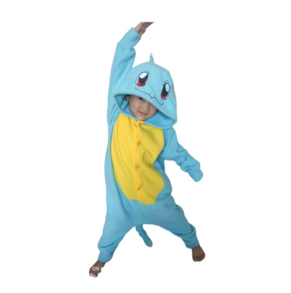 Cartoon Polar Fleece One-Piece Pajamas for Kids
