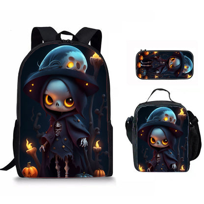 Cartoon Print Backpack Set