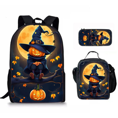 Cartoon Print Backpack Set