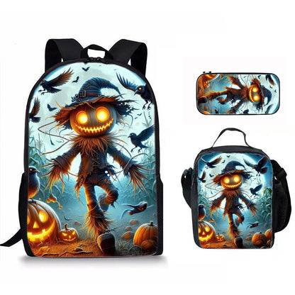 Cartoon Print Backpack Set