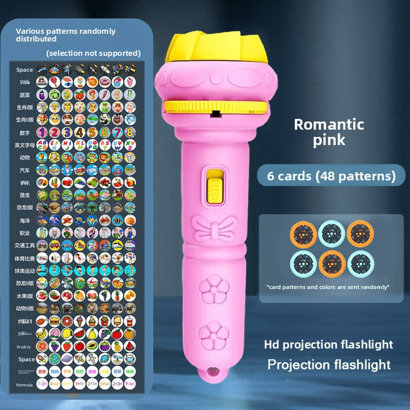 Cartoon Projection Flashlight for Kids Early Education