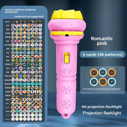 Cartoon Projection Flashlight for Kids Early Education