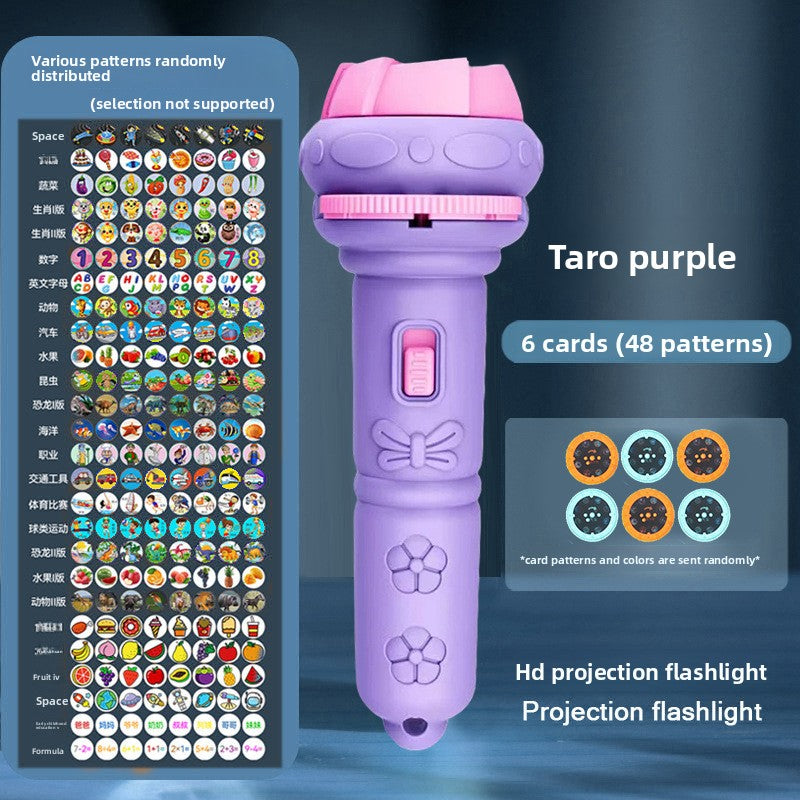 Cartoon Projection Flashlight for Kids Early Education