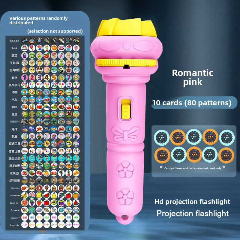 Cartoon Projection Flashlight for Kids Early Education