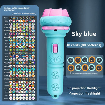 Cartoon Projection Flashlight for Kids Early Education