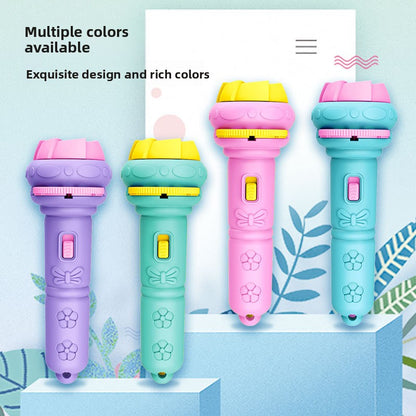 Cartoon Projection Flashlight for Kids Early Education