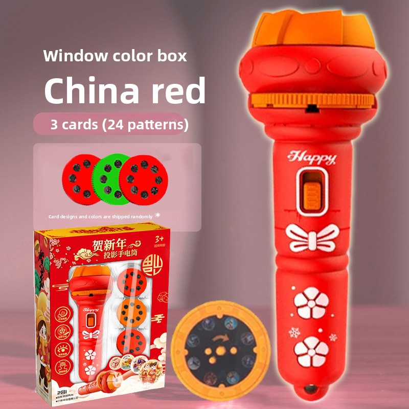 Cartoon Projection Flashlight for Kids Early Education