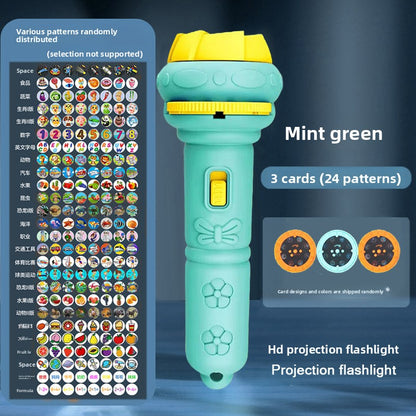 Cartoon Projection Flashlight for Kids Early Education