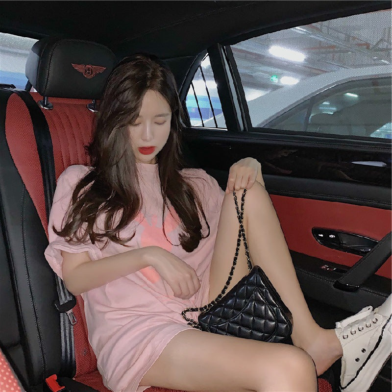 Cartoon Rabbit Print Loose Fit