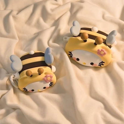 Cartoon Silicone Case for AirPods with Pendant