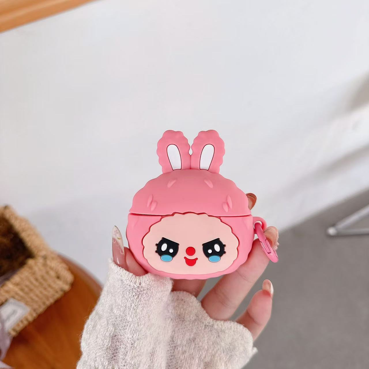 Cartoon Silicone Case for AirPods with Pendant