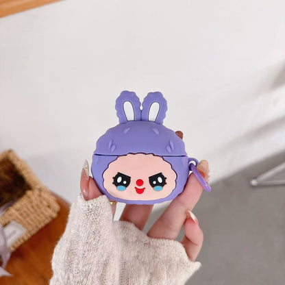 Cartoon Silicone Case for AirPods with Pendant