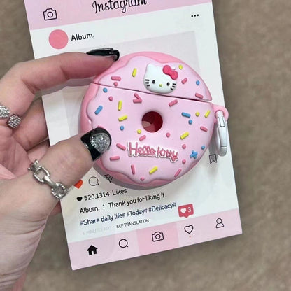 Cartoon Silicone Case for AirPods with Pendant