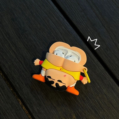 Cartoon Silicone Case for AirPods with Pendant