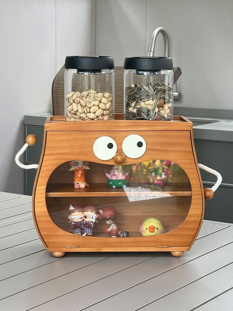 Cartoon Solid Wood Desktop Storage Box