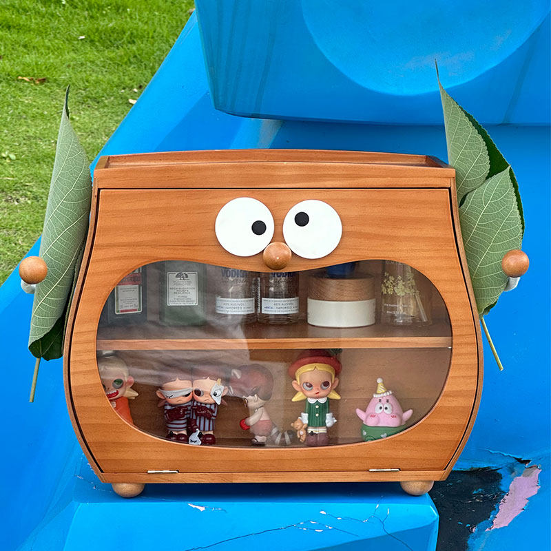 Cartoon Solid Wood Desktop Storage Box