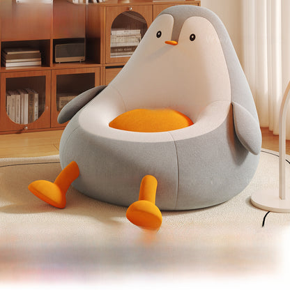 Cartoon-style avocado-shaped bean bag