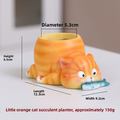 Cartoon-style succulent pot