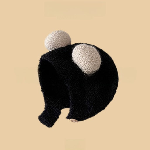 Cartoon-style warm knitted hat