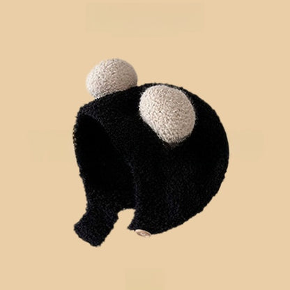 Cartoon-style warm knitted hat